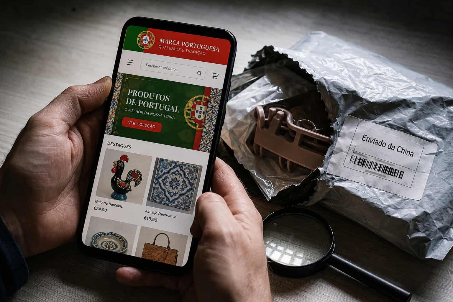 O caso português documentado: "marca portuguesa", encomenda chinesa
