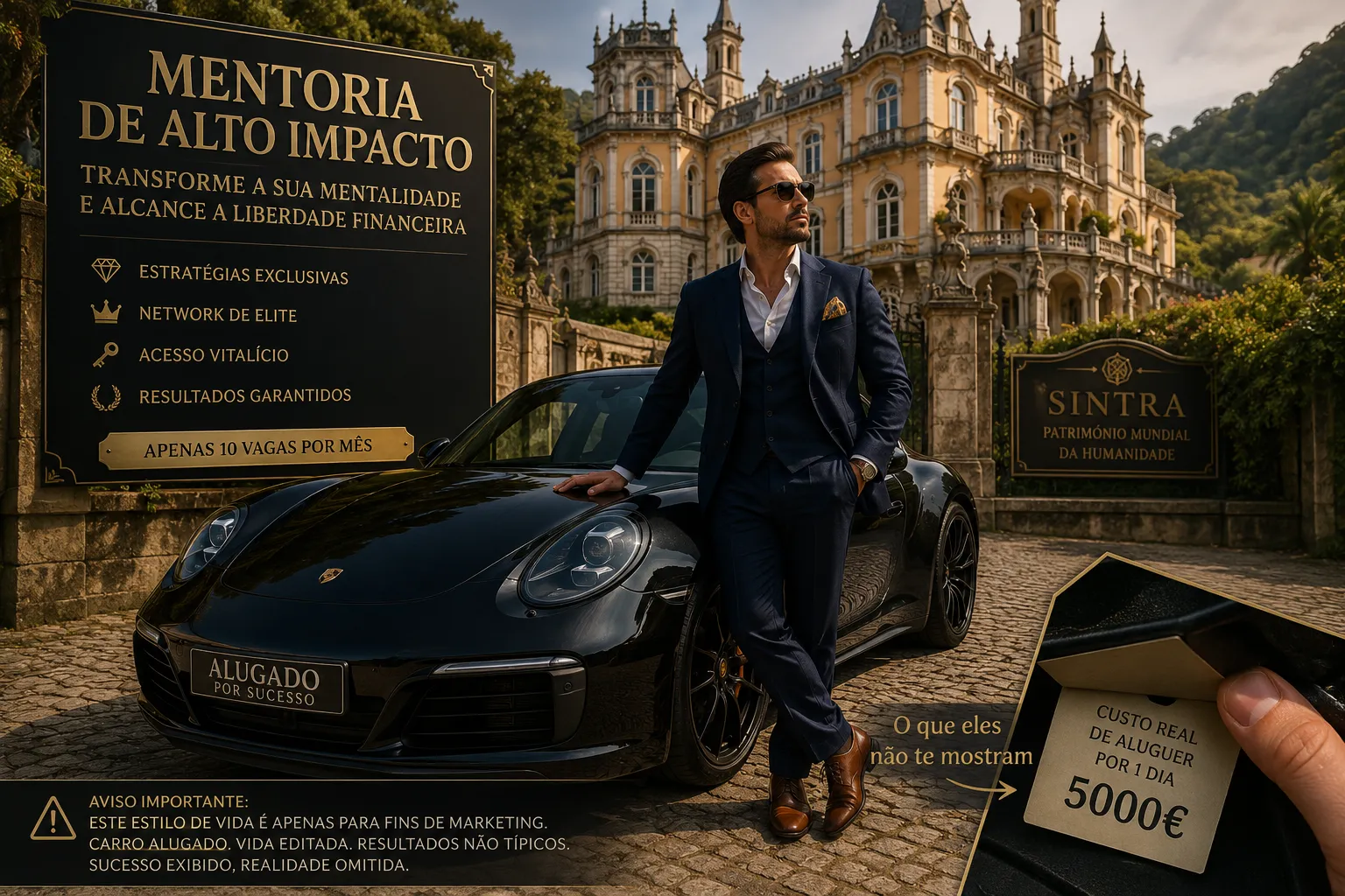 Mentorias High Ticket em Portugal: O Negócio da Ostentação e do Luxo Falso
