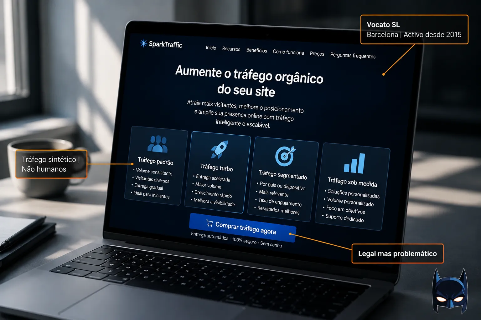 Os dark patterns da landing page: o teatro dos "97 spots"